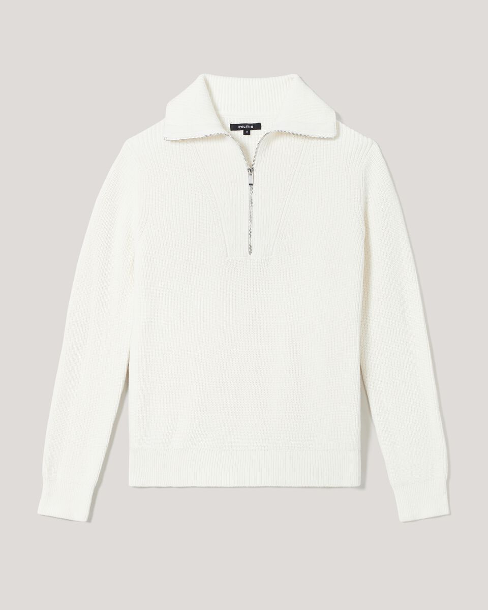 Long Sleeve Chunky Zip Through Knit